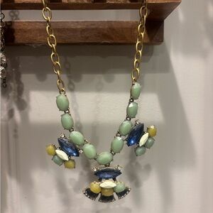 J. Crew Blue and Green Statement Necklace